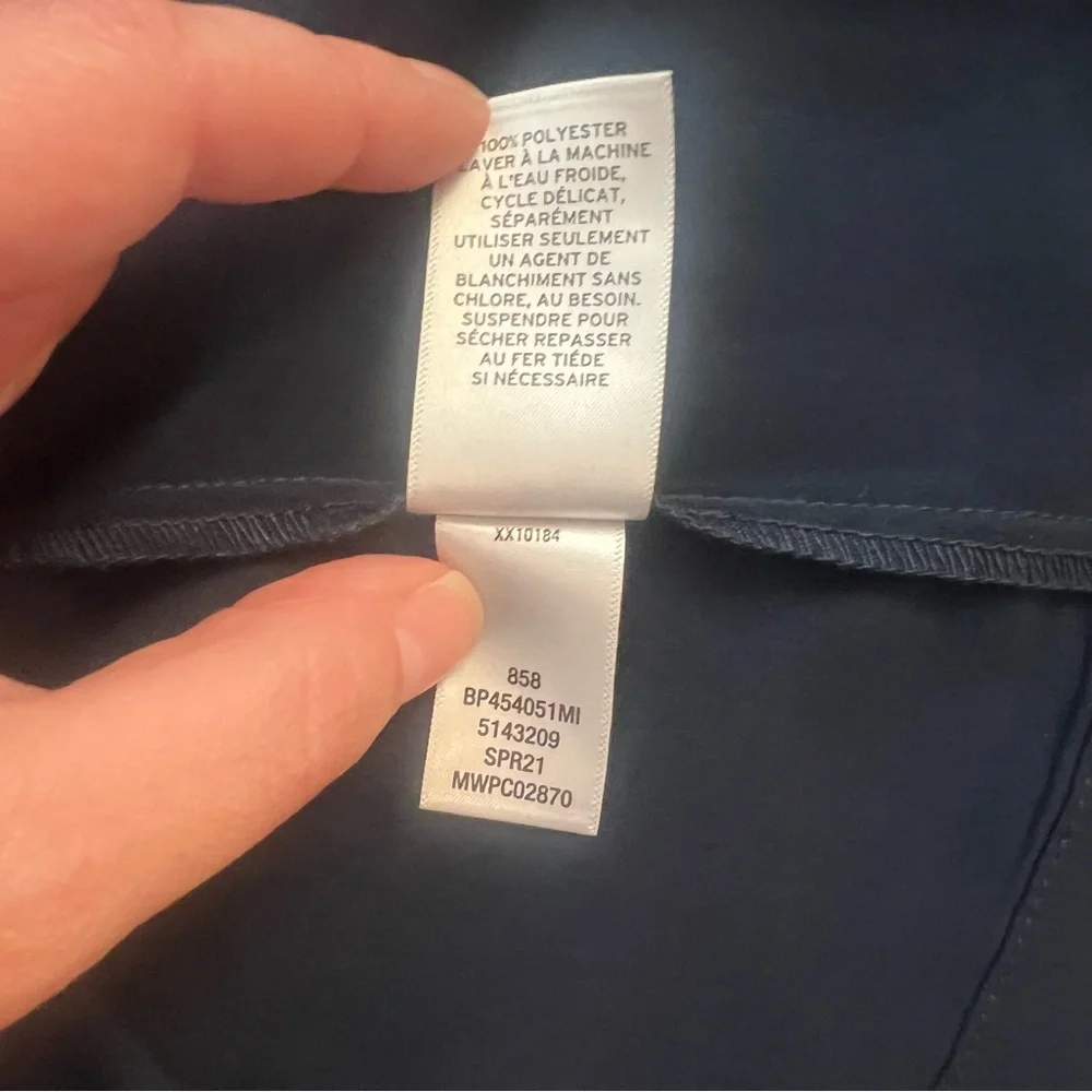 NWOT Nordstrom BP Navy Blue Shirt Dress With Drawstring in the Back, Size Medium - Picture 9 of 11